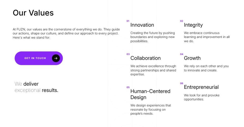 fuzn-ai-agency-values